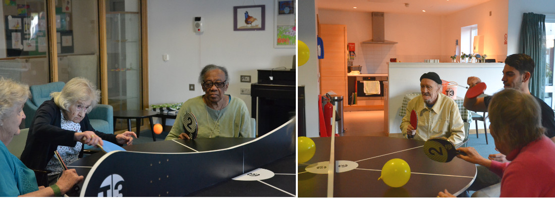 T3 ping pong dementia study at care home in north london